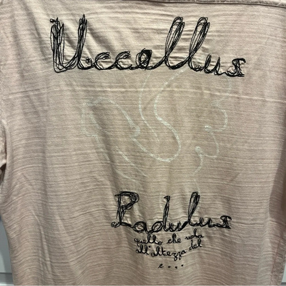 RA-RE Rag Recycle T-shirt Pink With Writing Size Large Art To Wear Men’s Shirt - Picture 10 of 12